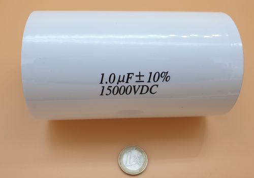 Pulskondensator 15kV 1000nF, 4000 A high current, Pulse Kondensator, 1 Stk.