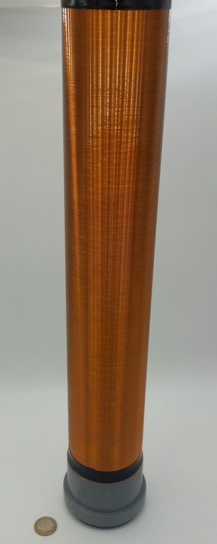 - 0,4mm TC_002_HVSHP Tesla Coil Spule Teslaspule: 60x7,5 cm 1000 Wdg 