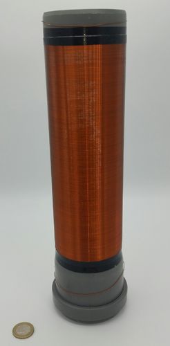 Teslaspule: 32x7,5 cm - 500 Wdg. - 0,4mm, Tesla Coil Spule