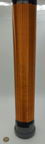 Teslaspule: 60x7,5 cm - 1300 Wdg. - 0,3mm, Tesla Coil Spule