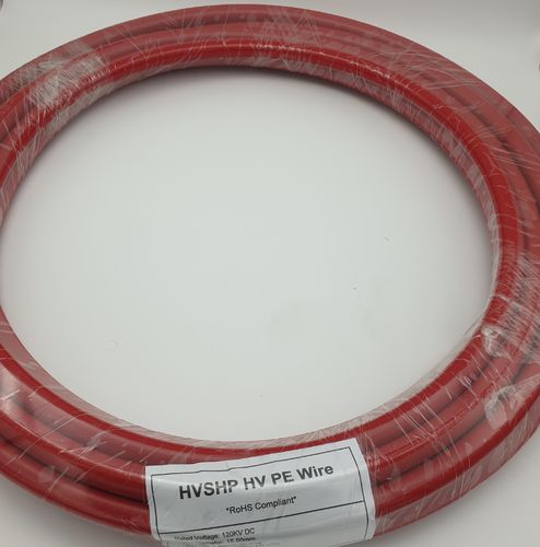 Hochspannungskabel PE/PVC 120kV 10m - HV Kabel verlustarm, rot