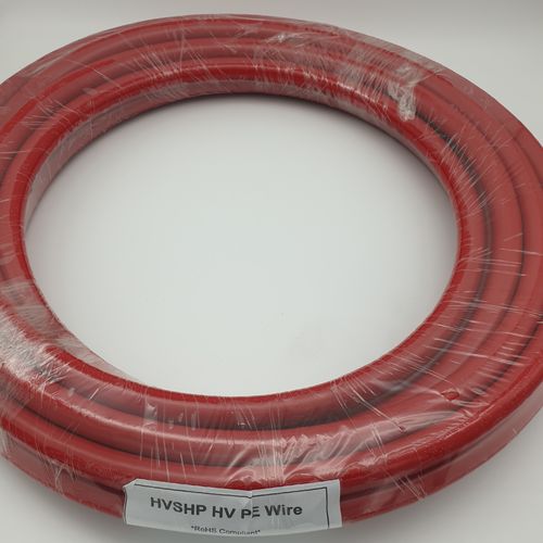 Hochspannungskabel PE/PVC 120kV 20m Koaxialkabel - HV Kabel geschirmt, rot