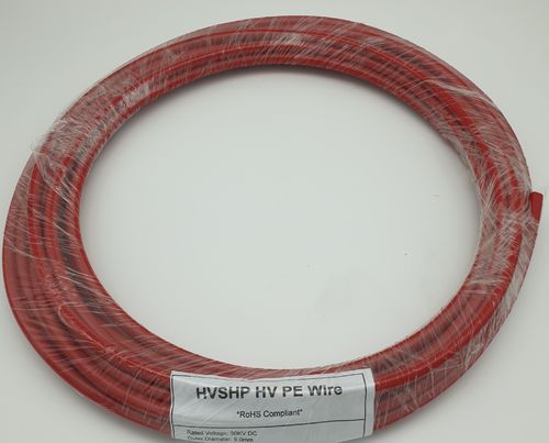 Hochspannungskabel PE/PVC 30kV 20m - HV Kabel, rot